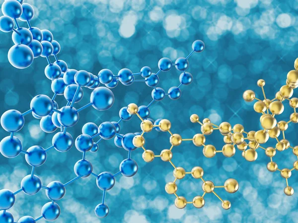 分子的结构连接 — 图库照片