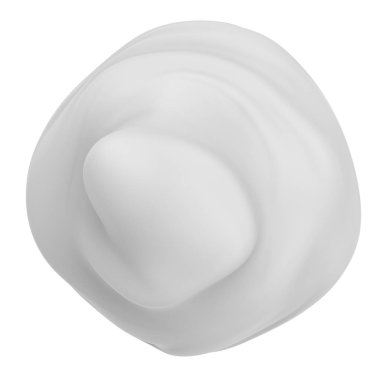 beyaz köpük üzerinde beyaz izole