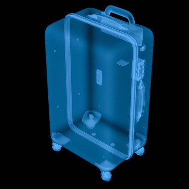 x ışını Bagaj siyah izole