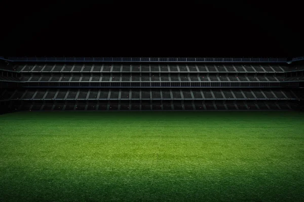 Campo verde vacío con estadio —  Fotos de Stock