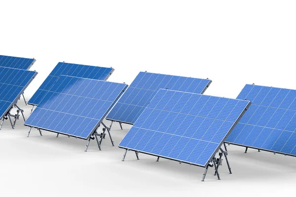 Solarmodul auf weißem Hintergrund — Stockfoto