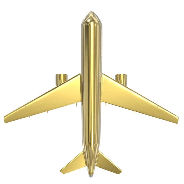 Χρυσή mock up αεροπλάνο — Φωτογραφία Αρχείου