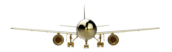 Zlatá vzorovou letadlo — Stock fotografie