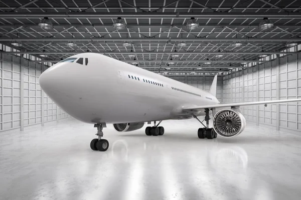 Avião em hangar — Fotografia de Stock