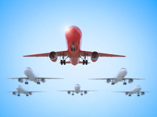 Esquadrão aéreo com líder — Fotografia de Stock