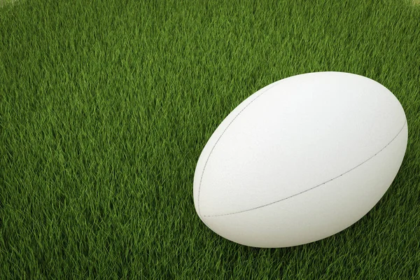 Pelota de rugby en el campo verde —  Fotos de Stock