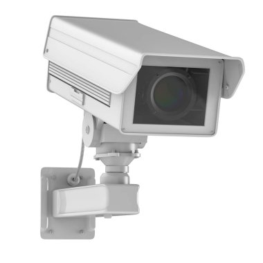 Beyaz cctv kamera veya beyaz izole güvenlik kamerası
