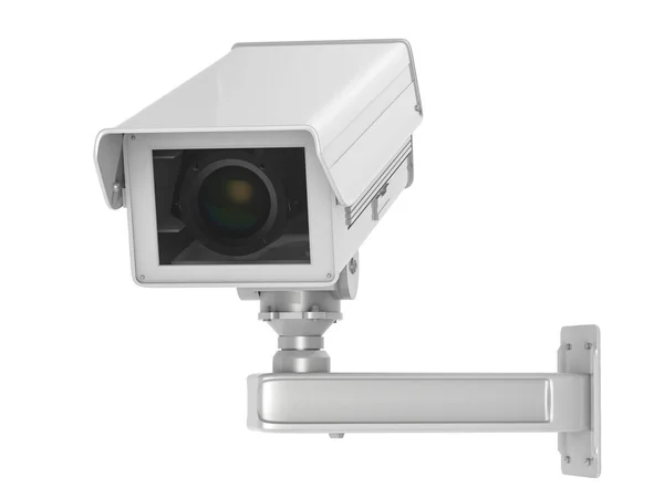 Caméra cctv blanche ou caméra de sécurité isolée sur blanc — Photo