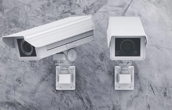 CCTV kamera vagy a biztonsági kamera a cement háttér — Stock Fotó