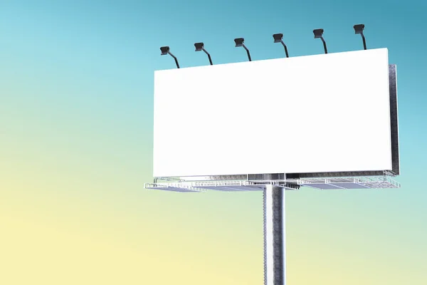 Prázdné bílé billboard — Stock fotografie