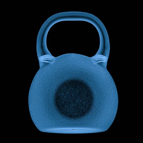 Kettlebell raio x isolado em preto — Fotografia de Stock