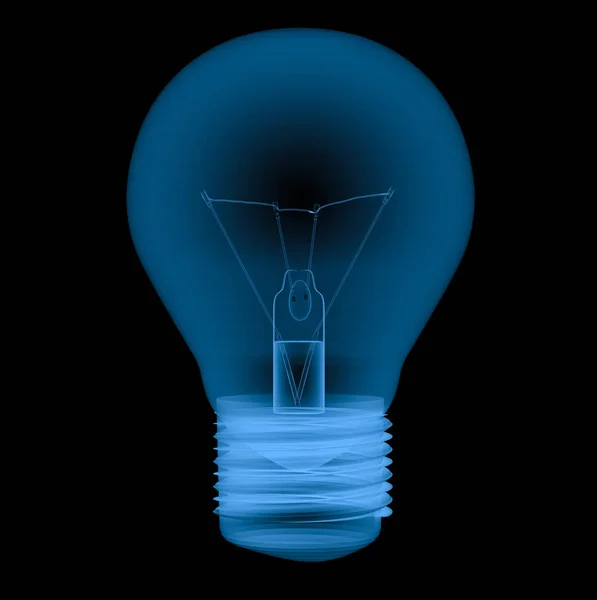 X ray light bulb isolated on black — Stock Photo, Image