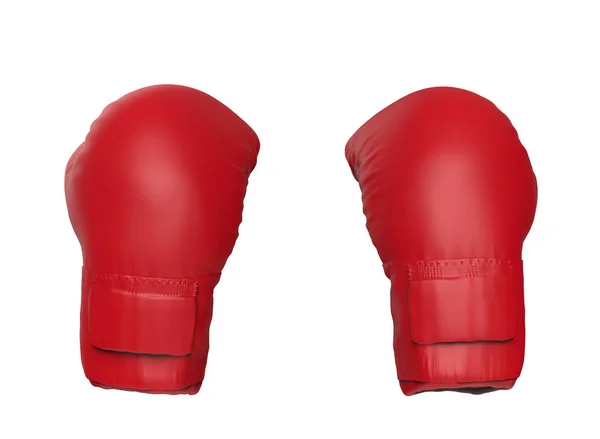 白で隔離される赤いボクシング用グローブ — ストック写真