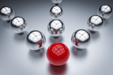 liderlik kavramı kırmızı topu ile