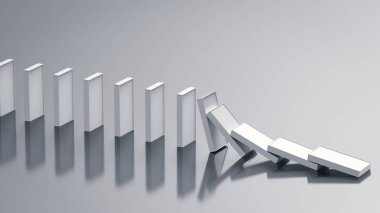 Düşen beyaz Domino