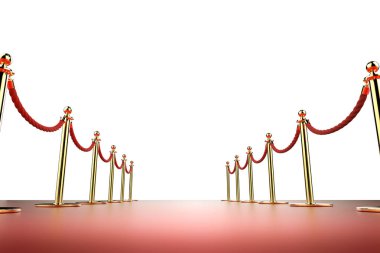 kırmızı halı ipi bariyer ile