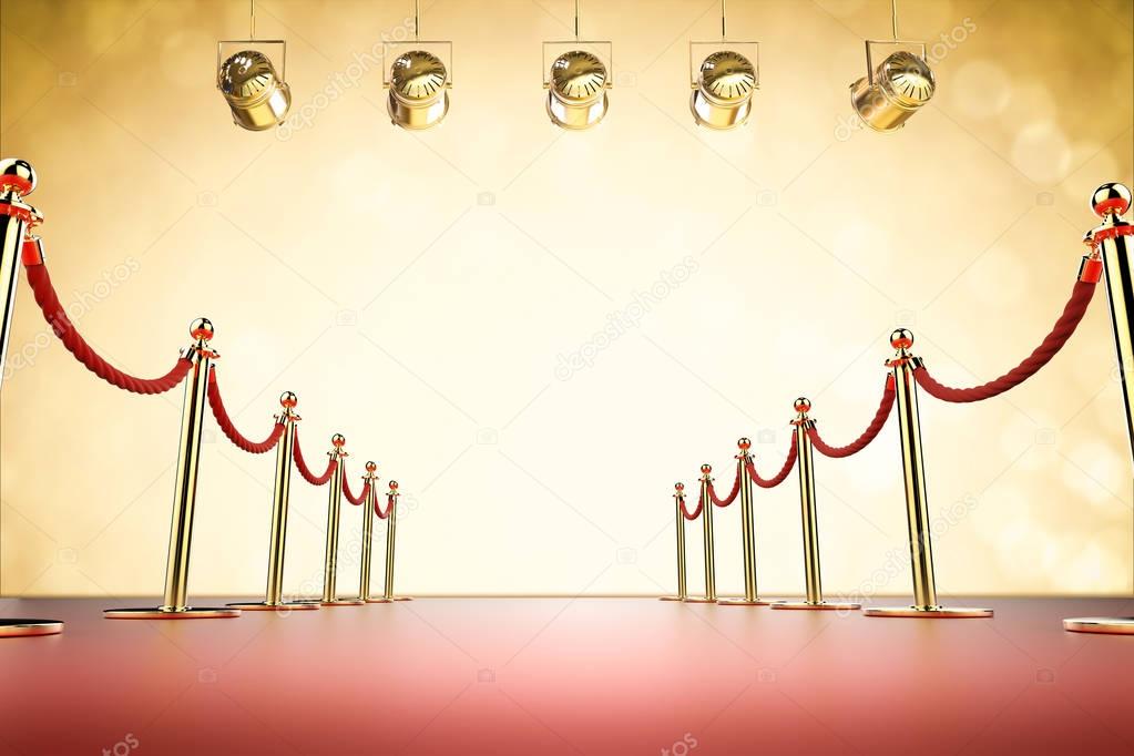 red carpet and rope barrier
