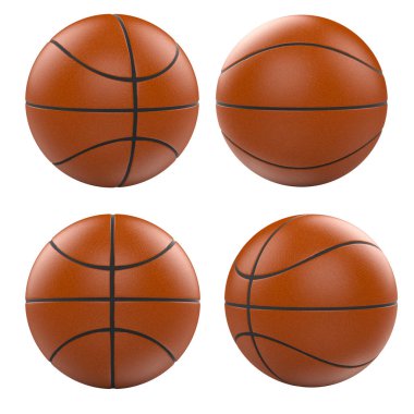 Basketbol beyazda izole