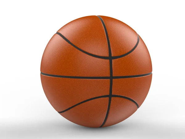 Basket boll på vit bakgrund — Stockfoto