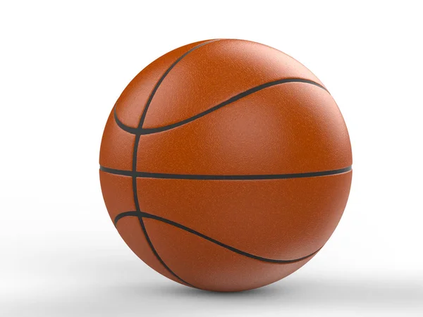 Pallone da basket su sfondo bianco — Foto Stock