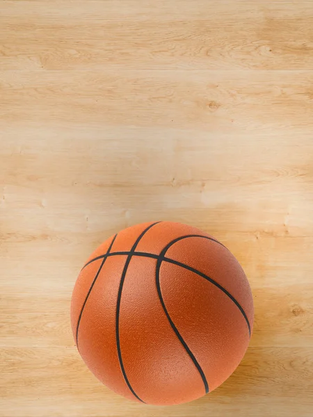 Basketbal op de vloer — Stockfoto