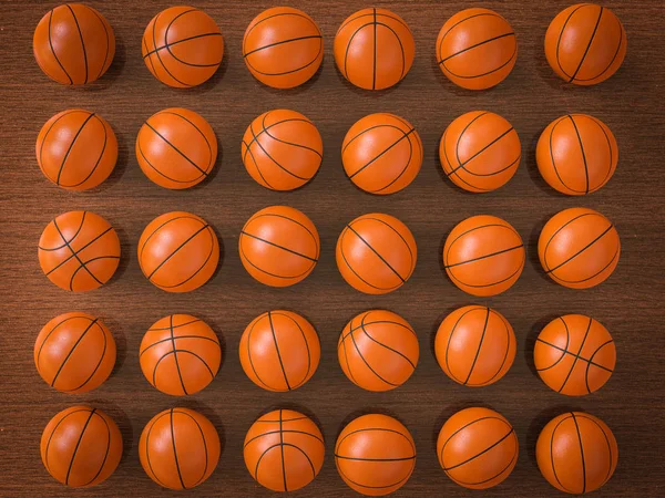 Basketbal ballen bovenaanzicht — Stockfoto