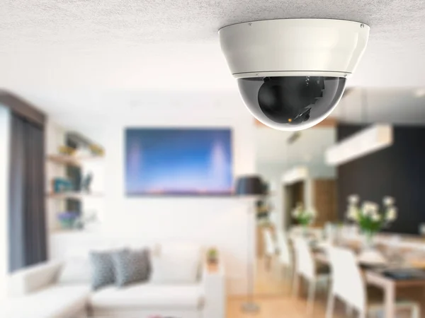 Security camera or cctv camera on ceiling — Stock Photo, Image