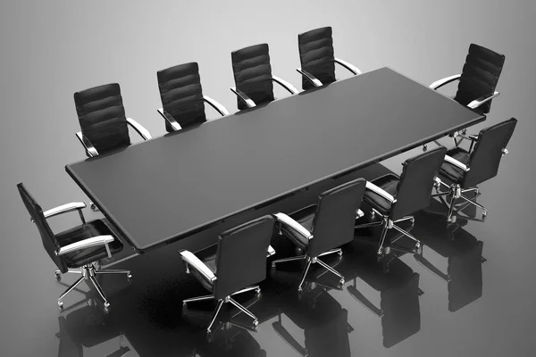 Konferencja tabela i biurowe krzesła — Zdjęcie stockowe