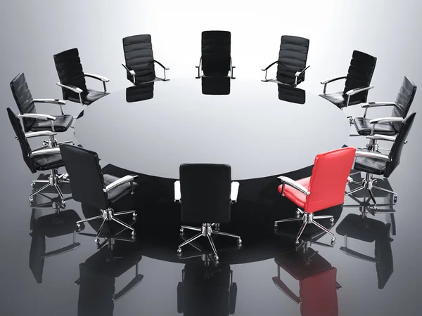 Leadership concept with red office chair — Stock Photo, Image