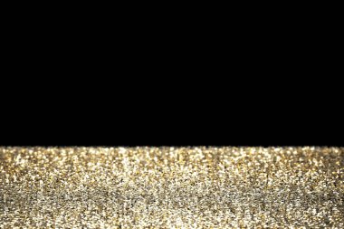 siyah arka plan ile altın glitter
