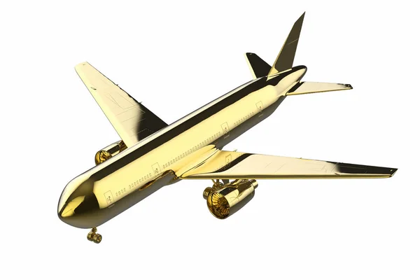 Χρυσή mock up αεροπλάνο — Φωτογραφία Αρχείου