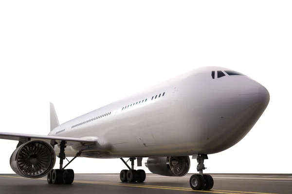 Airplane on runway — Stock Photo, Image