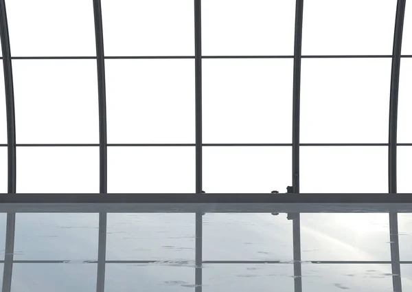 Airport terminal with window glasses — Stock Photo, Image