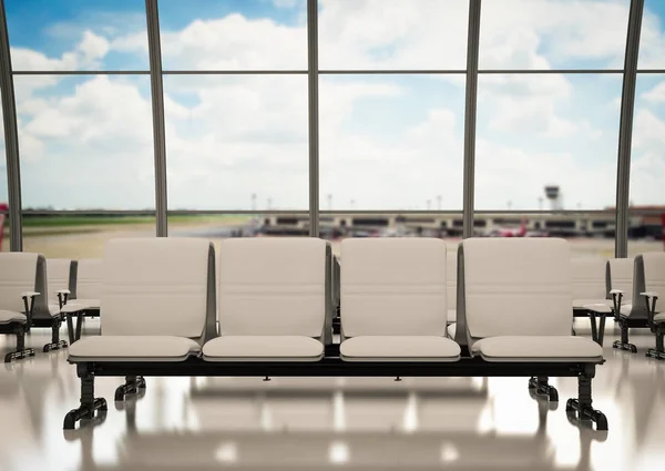 Asientos vacíos en el aeropuerto — Foto de Stock