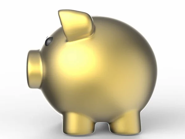 Gouden piggy bank — Stockfoto