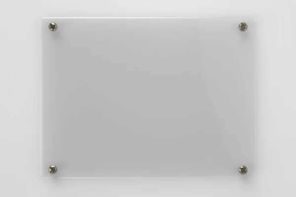 Placa de vidro ou placa acrílica — Fotografia de Stock
