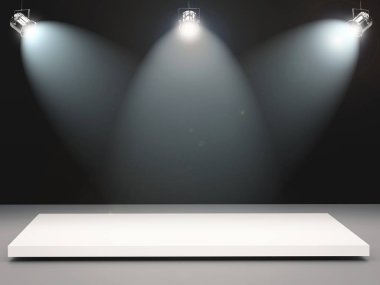 sahne ışıkları parlayan ile boş sahne