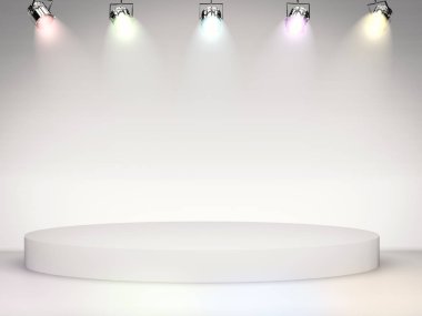 boş sahne ışıkları parlayan ile