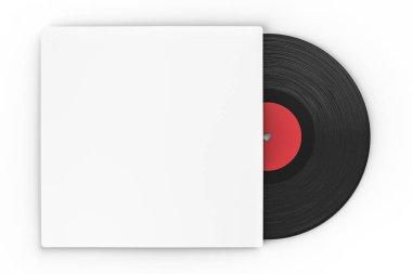 siyah vinil kayıt kağıt durumda 