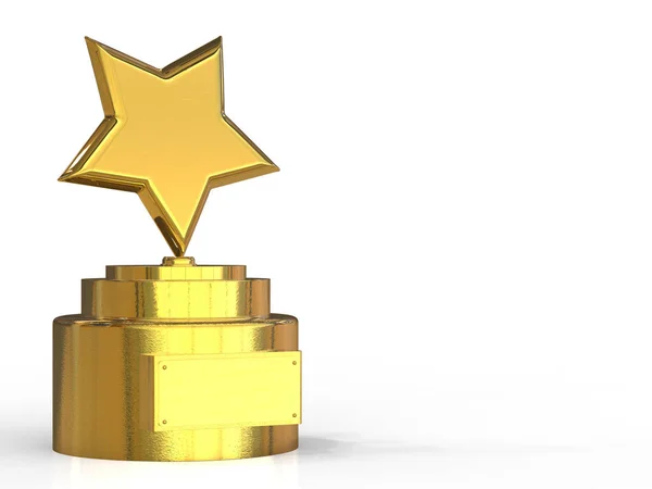 Gold star trophy — Stock Photo, Image