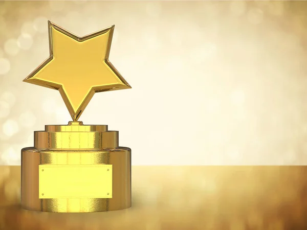 Gold star trophy — Stock Photo, Image