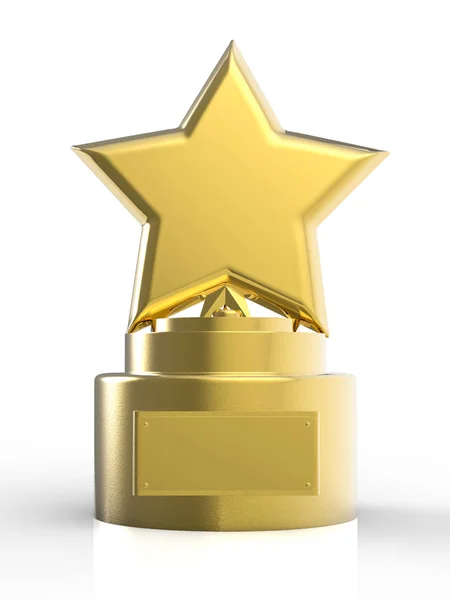 Gold star trophy — Stock Photo, Image