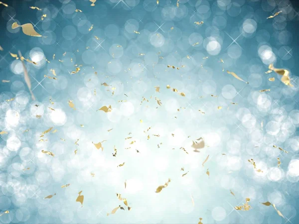 Zlaté konfety exploze — Stock fotografie