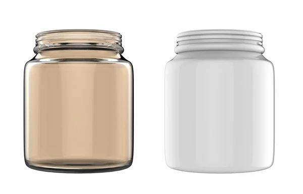 Empty glass jars — Stock Photo, Image