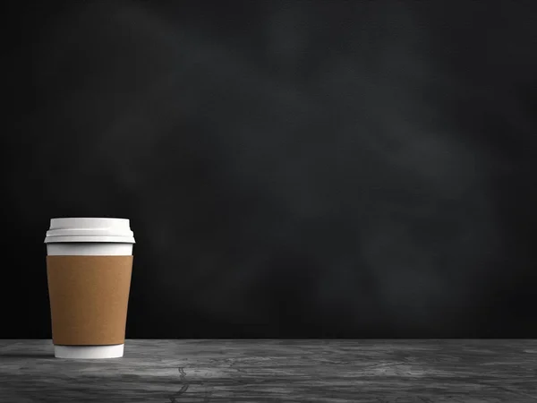 Kaffeetasse mit Tafel — Stockfoto