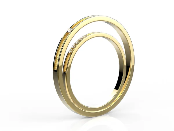 Anéis de casamento dourados — Fotografia de Stock