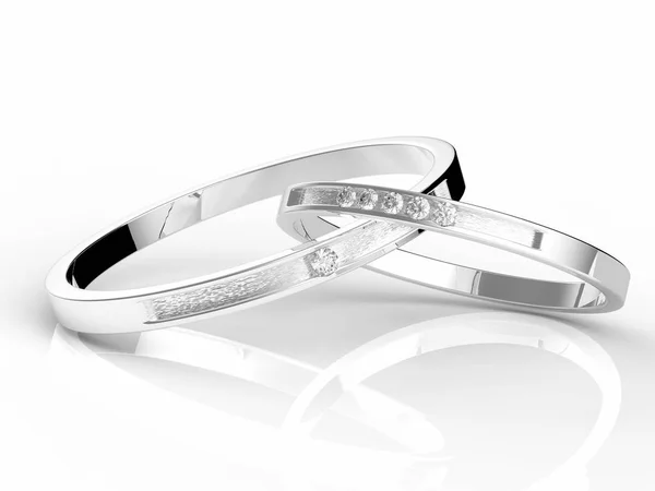 백 금 결혼 반지 — 스톡 사진