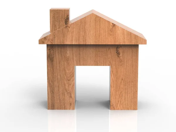 Maqueta de madera casa —  Fotos de Stock