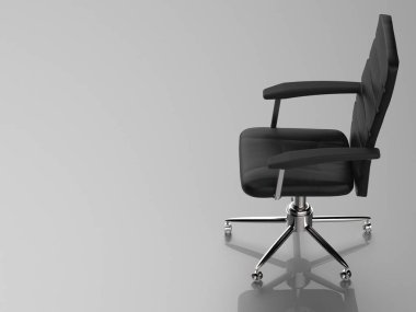 siyah deri ofis koltuğu