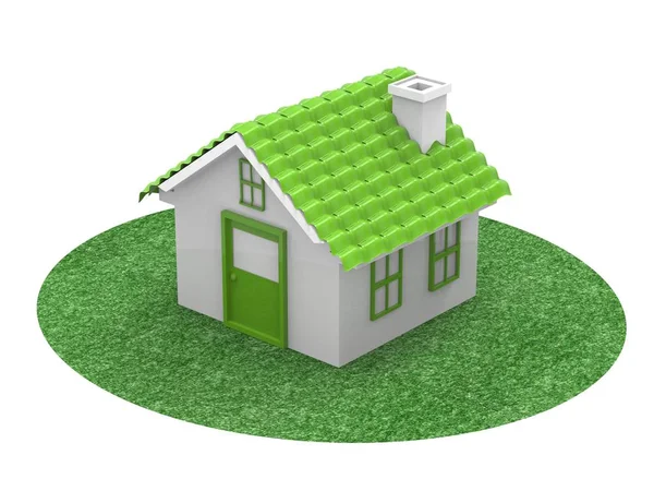 Green mock up house — Stock Photo, Image